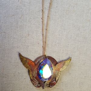 Handmade pendant necklace with swarovski crystal